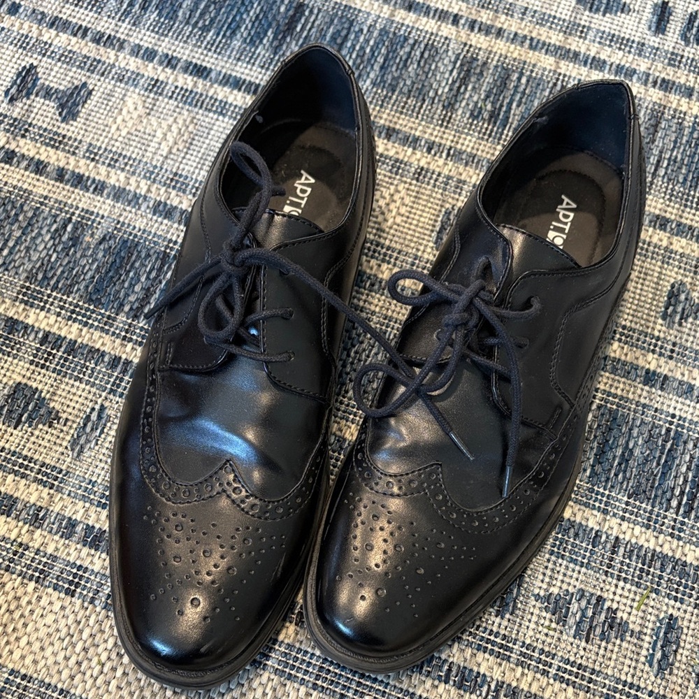 Apt. 9 Men's Black Leather Oxfords